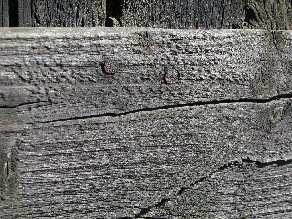 wood, fence, coating, old, black