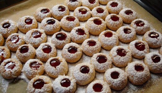 christmas, gingerbread, cookies, angel eyes, to bake, bakery, nibble, yummy, meal, biscuit, cute, baking sheet, sheet, homemade, self, made, self baked, baked, fresh, food, powdered sugar, jam