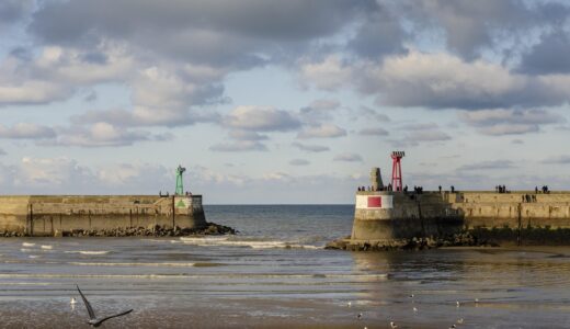 port, port-en-bessin - sea, dam, landscape, marin, port-en-bessin, nature, light, france, normandy, sky