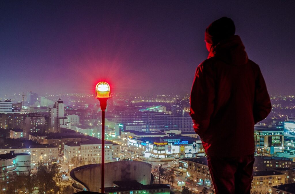 human, view from the roof, back view, voronezh, roofing, human, human, human, human, human