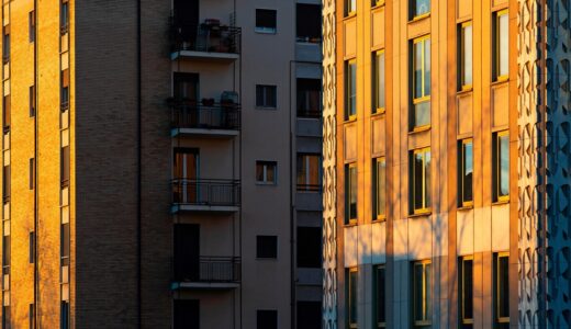 building, windows, nature, wall, construction, condominium, architecture, sunset