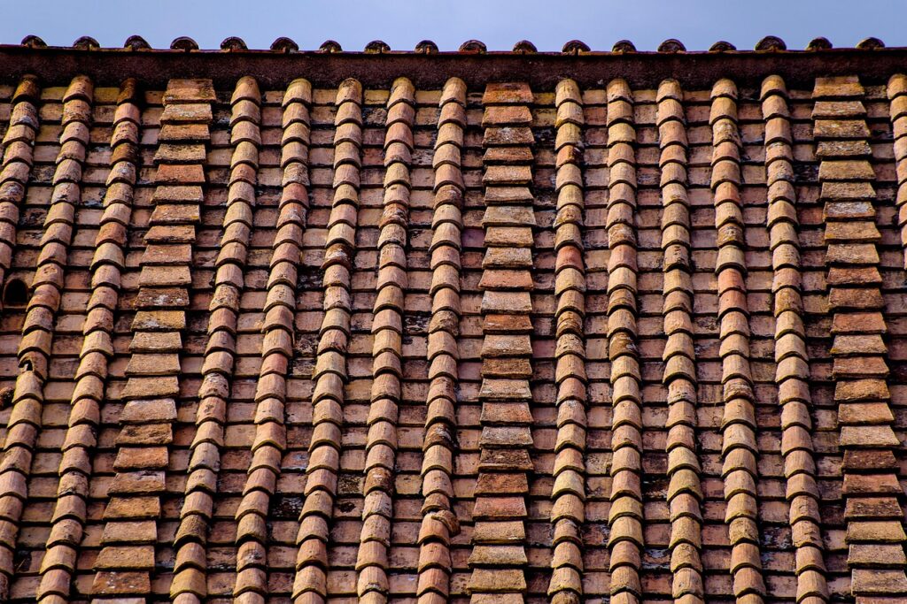 roof, roofing, tiles, old, ancient, rome, italy
