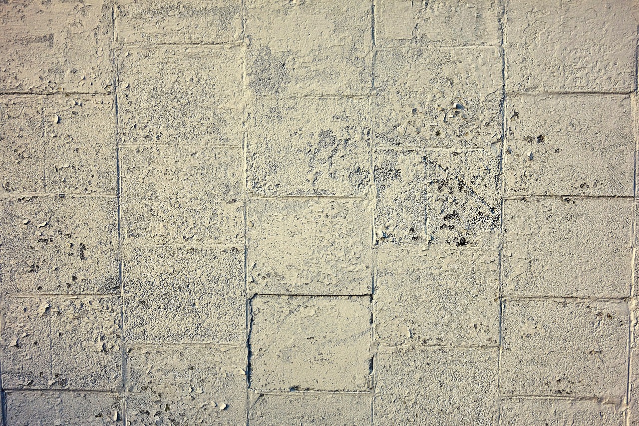 wall, stone, stone wall, blocks, concrete, painted, painted concrete, flaking, flaking paint, rough, weathered, old