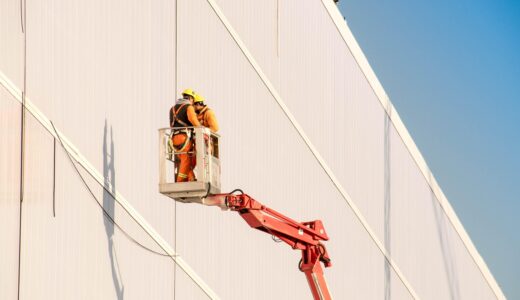 workers, building, hydraulic lift, construction workers, construction, work